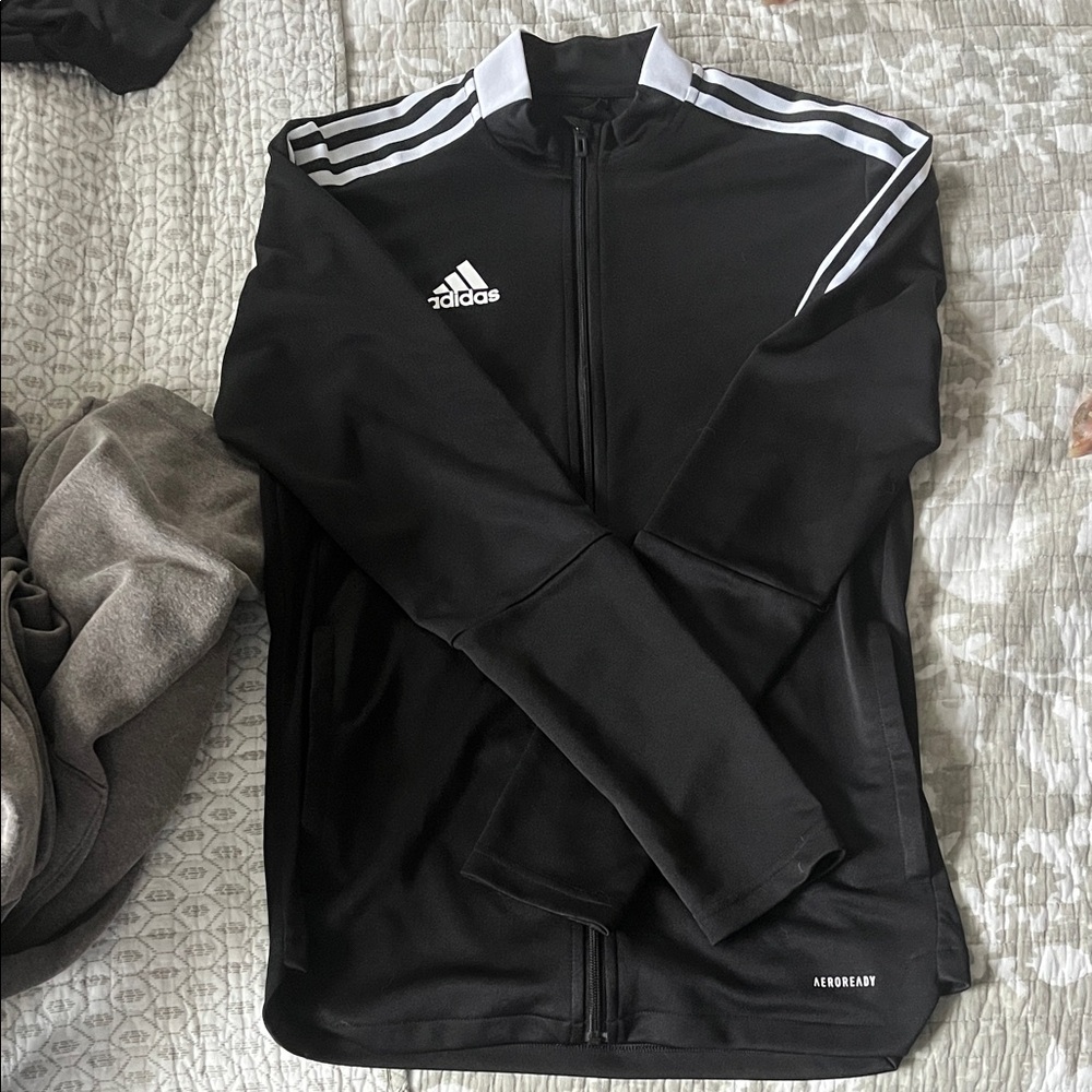 Adidas Black and White Track Jacket
